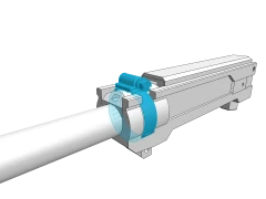 Slide the hose clamp through the small slit in the upper, force it to wrap all the way around, and then tighten.