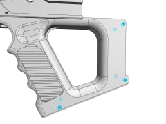 Grip: 6x M3 (Short), 4x M3 (Long)