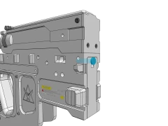 Use the quick-release pin as the lower takedown pin. (Inserted from the rear)