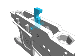 Insert hammer - affix with M4 bolt and locknut.