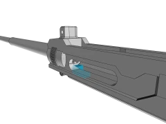 Turn the assembly upside down and slide the charging handle adapter into place.