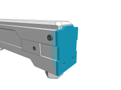 Using 2x M3x8 and 2x M3x16 bolts, attach back plate to the upper receiver.