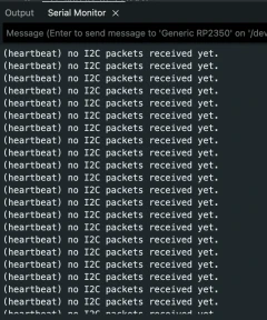 Without the other boards connected, the Serial console will just spam 