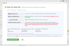 Upload Gerber, BOM, and Centroid (Pick&Place) Files.